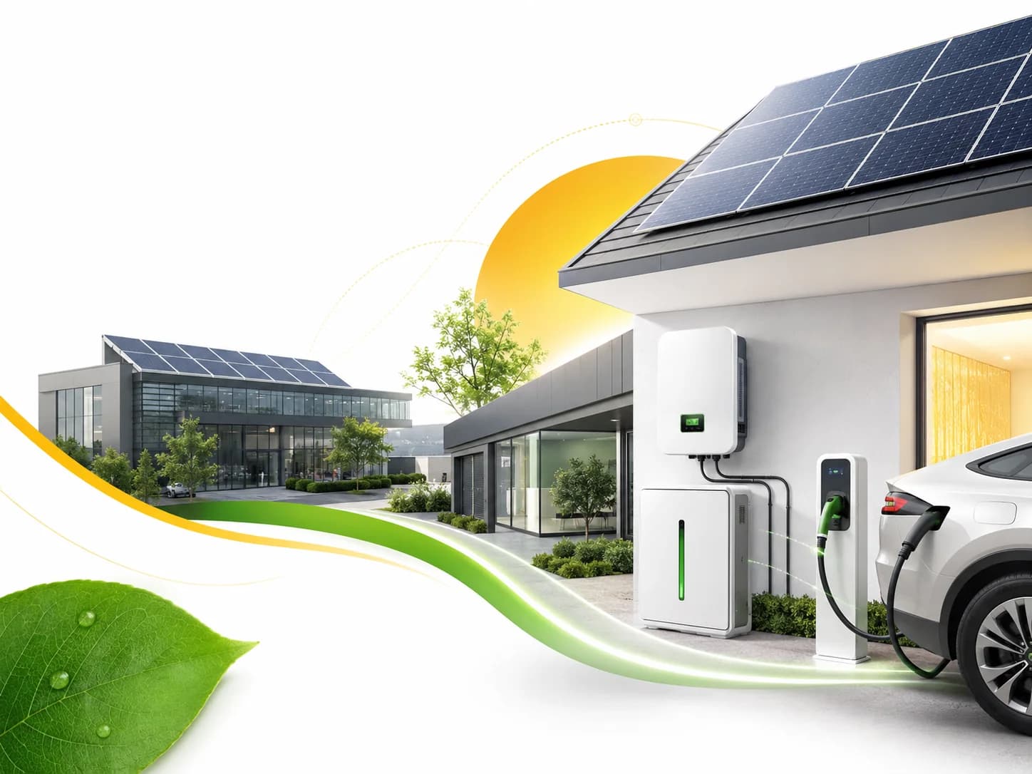 ForwardSun solar energy system with panels, inverter, battery backup, and EV charging